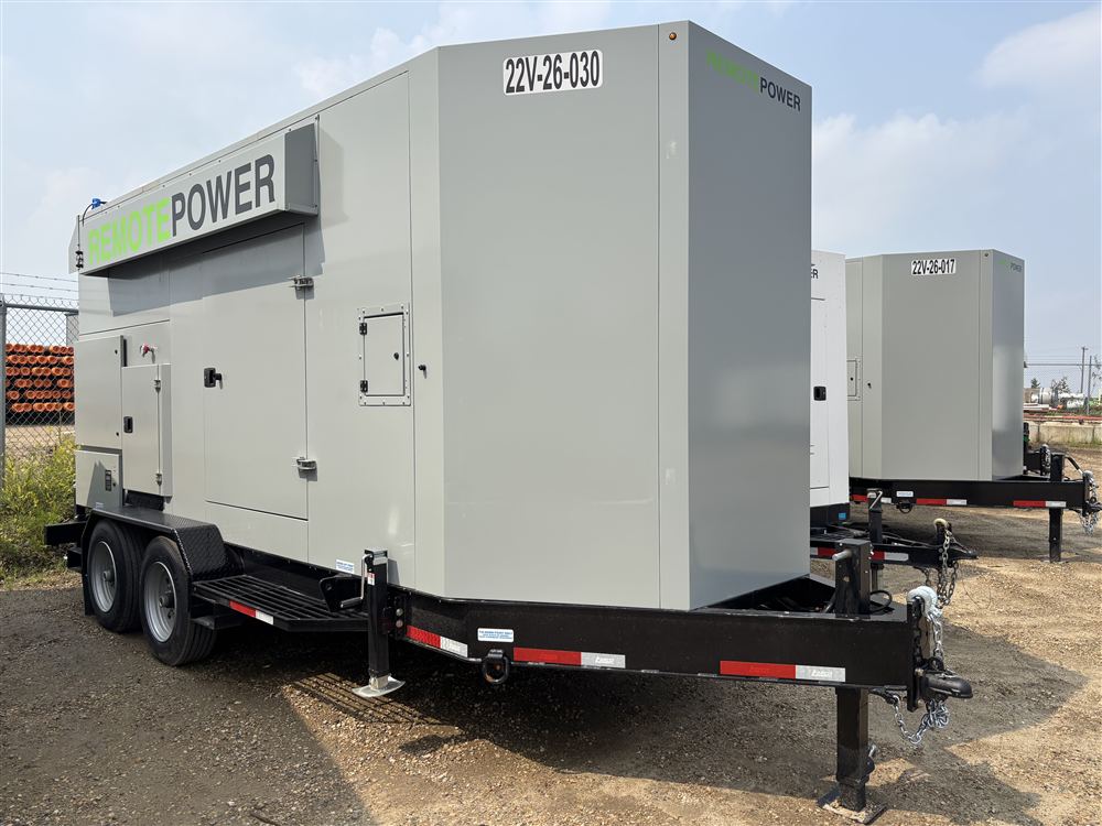 Two paralleled Remote Power natural gas units staged in the yard